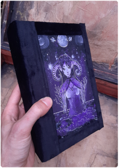 Grimoire LUX Underworld Mycelial Deity | Handmade Magic Diary 250pgs, Original Painting Cover - online store