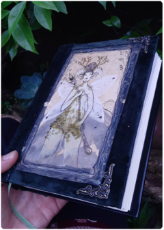 Grimoire LUX Plant Creature | Handmade Magic Diary 250pgs, Original Painting Cover - online store