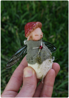 Image of Mushroom Baby Fairy Art Doll 10