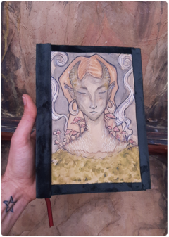 Magic Grimoire diary Handmade Notebook Art Sketchbook Terratundra Gustavo Floering