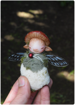 Image of Mushroom Baby Fairy Art Doll 09