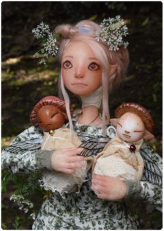 Aluya, the Pacifist elf - Art Doll Sculpture | Elven Dreams Collection - online store