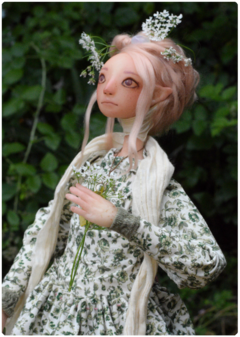 Image of Aluya, the Pacifist elf - Art Doll Sculpture | Elven Dreams Collection