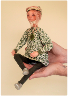 Aluya, the Pacifist elf - Art Doll Sculpture | Elven Dreams Collection - online store