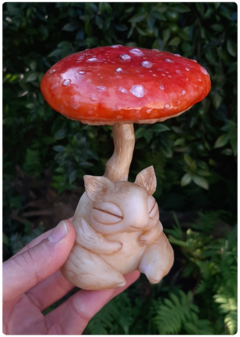 Art Doll ALARIA, Amanita Baby Mushroom Being - Magic Fungus OOAK Sculpture - buy online