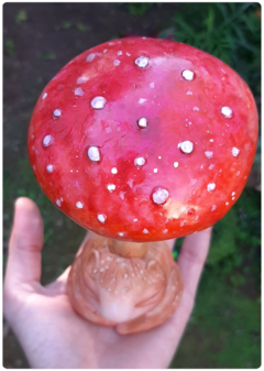 Art Doll KINO, Amanita Baby Mushroom Being - Magic Fungus OOAK Sculpture