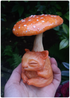 Art Doll FUKI, Foxy Baby Mushroom Being - Magic Fungus OOAK Sculpture on internet