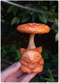 Art Doll FUKI, Foxy Baby Mushroom Being - Magic Fungus OOAK Sculpture - buy online