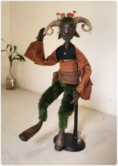 Audúrr, the Faun of Anastar - Unique Satyr OOAK Art Doll Sculpture