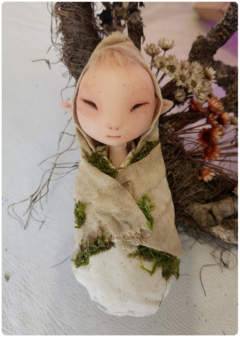 Baby Elf 1 - Articulated Elven Art Doll, Unique Elemental OOAK Doll - online store