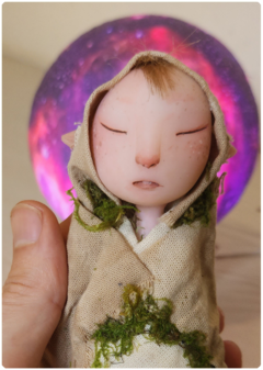 Baby Elf 2 - Articulated Elven Art Doll, Unique Elemental OOAK Doll - TerraTundra - Artes Mágicas