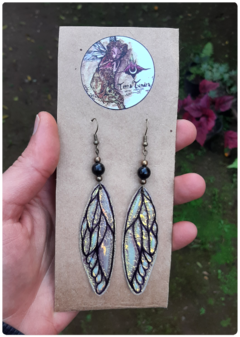 1 pair of Cicada Fairy Wings Earrings - Unique handcrafted creation - buy online