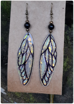 1 pair of Cicada Fairy Wings Earrings - Unique handcrafted creation on internet