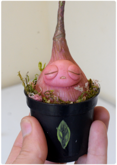 Botanical Sprout Sculpture 06 | Plant OOAK Art Doll - buy online