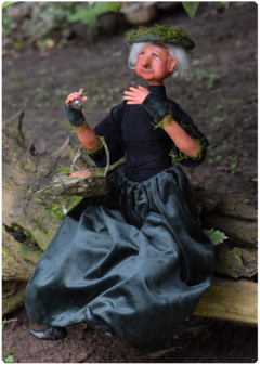 Image of Lenoria, the Forest Witch - Unique creation | OOAK Art Doll Halloween edition