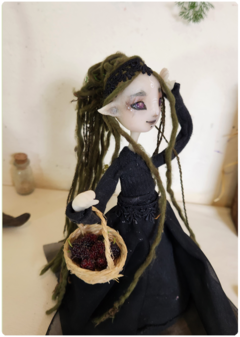 Cassandra the Kitchen Witch - Poseable OOAK Art Doll, Unique Sculpture - online store