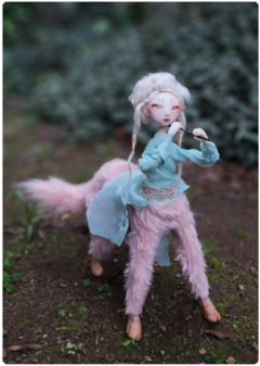 Art Doll Aenam the Flutist Centaur - Elemental Articulated OOAK Sculpture