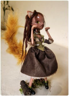 Chi, the Earth Elemental - Little Traveler OOAK Art Doll, Unique Sculpture - TerraTundra - Artes Mágicas