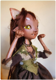 Chi, a Elemental da Terra - Pequena Viajante Art Doll, Escultura Única - loja online