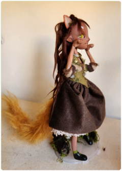 Image of Chi, the Earth Elemental - Little Traveler OOAK Art Doll, Unique Sculpture