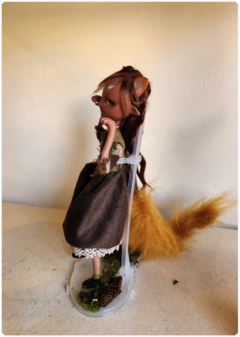 Chi, the Earth Elemental - Little Traveler OOAK Art Doll, Unique Sculpture