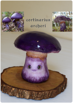 Art Doll Cogumelo Cortinarius Archeri - Escultura única Fungo Mágico - comprar online