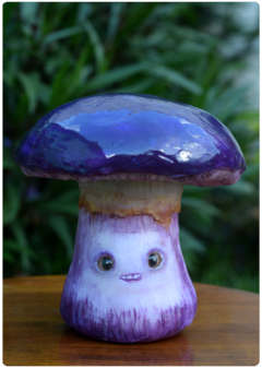 Art Doll Cogumelo Cortinarius Archeri - Escultura única Fungo Mágico na internet