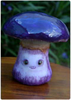 Cortinarius Archeri Mushroom OOAK Art Doll - Unique Magical Fungi Sculpture - buy online