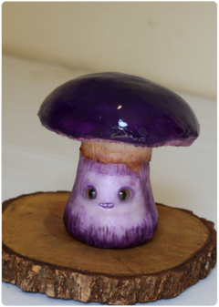 Cortinarius Archeri Mushroom OOAK Art Doll - Unique Magical Fungi Sculpture on internet