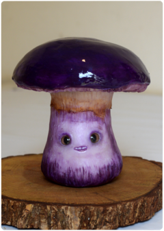 Art Doll Cogumelo Cortinarius Archeri - Escultura única Fungo Mágico