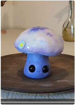 Art Doll Cosmos, Mushroom Being with Ecomaterials - OOAK Fungus Sculpture - buy online