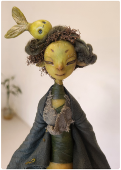 Veridia the Seed-Plant Creature - Articulated Art Doll, One-of-a-Kind Elemental Doll - buy online