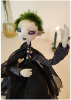 Daria the Poetry Witch - Poseable OOAK Art Doll, Unique Sculpture - buy online