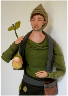 Daterius, the Botanist - Art Doll Sculpture | Elven Dreams Collection - TerraTundra - Artes Mágicas