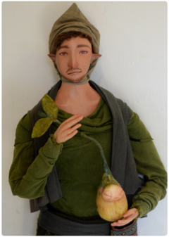 Image of Daterius, the Botanist - Art Doll Sculpture | Elven Dreams Collection