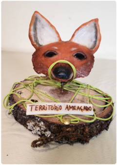 Eco sculpture "Threatened Territory" - Maned wolf asks for help - online store