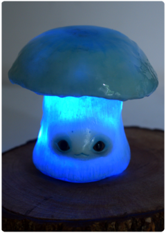 Cortinarius Archeri Mushroom OOAK Art Doll - LED Unique Magical Fungi Sculpture - buy online