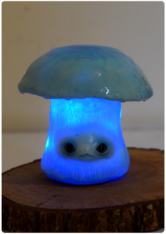 Cortinarius Archeri Mushroom OOAK Art Doll - LED Unique Magical Fungi Sculpture - buy online