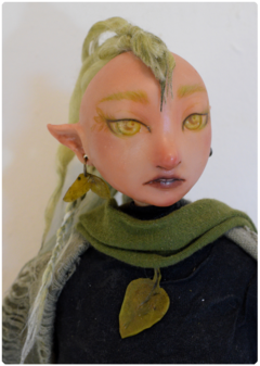 Evoria, the Writer - Art Doll Sculpture | Elven Dreams Collection - buy online