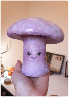 Art Doll LARA Mushroom Being - Iridescent Pastel - Magic Fungus OOAK Sculpture on internet