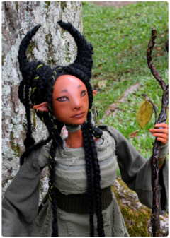 Kaína, the Moon Empress - Art Doll Sculpture | Elven Dreams Collection on internet