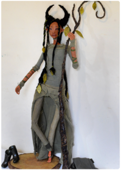 Kaína, the Moon Empress - Art Doll Sculpture | Elven Dreams Collection on internet