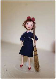 Kiki OOAK Art Doll - Ghibli Fanart, Unique Articulated Sculpture - buy online