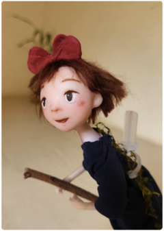 Kiki OOAK Art Doll - Ghibli Fanart, Unique Articulated Sculpture on internet