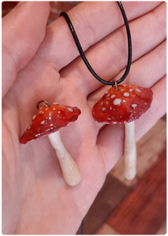 Kit 2 flexible mushroom amulets Amanita Muscaria - buy online