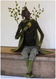 Krone, the Leaf Elf - Art Doll Sculpture | Elven Dreams Collection on internet