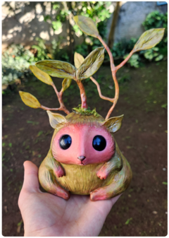 Art Doll LAIRIS, the Plant Creature - OOAK Eco Sculpture with biophilic design - FREE Shipping