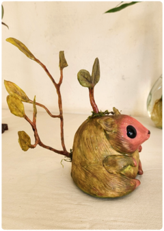 Art Doll LAIRIS, the Plant Creature - OOAK Eco Sculpture with biophilic design - FREE Shipping - buy online