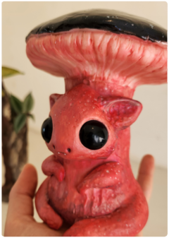 Image of Art Doll LIAM, the Mushroom Elemental - OOAK Eco Sculpture with biophilic design - FREE Shipping