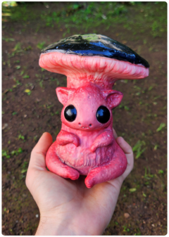 Art Doll LIAM, the Mushroom Elemental - OOAK Eco Sculpture with biophilic design - FREE Shipping